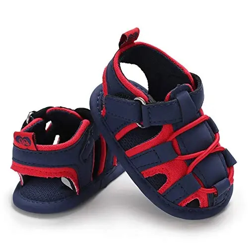 HsdsBebe Infant Baby Boys Girls Summer Beach Sandals Breathable Athletic Anti-slip Soft Sole Newborn First Walker Crib Shoes - 1