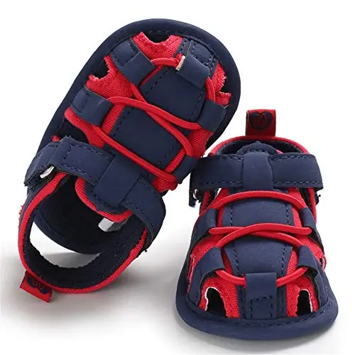HsdsBebe Infant Baby Boys Girls Summer Beach Sandals Breathable Athletic Anti-slip Soft Sole Newborn First Walker Crib Shoes - 4