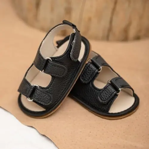 HsdsBebe Infant Baby Boys Girls Summer Beach Sandals Breathable Athletic Anti-slip Soft Sole Newborn First Walker Crib Shoes - 4