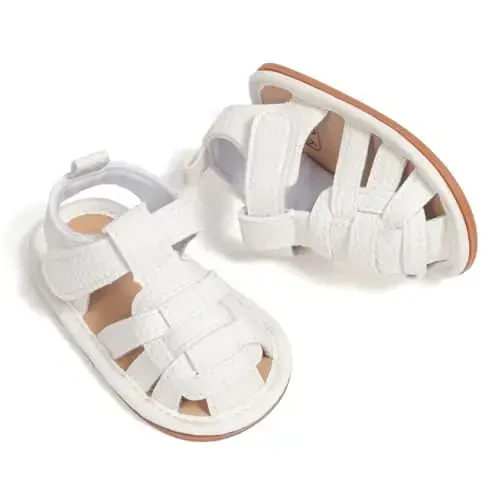 HsdsBebe Infant Baby Boys Girls Summer Beach Sandals Breathable Athletic Anti-slip Soft Sole Newborn First Walker Crib Shoes - 4