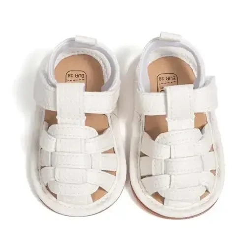 HsdsBebe Infant Baby Boys Girls Summer Beach Sandals Breathable Athletic Anti-slip Soft Sole Newborn First Walker Crib Shoes - 3