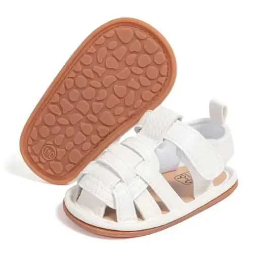 HsdsBebe Infant Baby Boys Girls Summer Beach Sandals Breathable Athletic Anti-slip Soft Sole Newborn First Walker Crib Shoes - 5