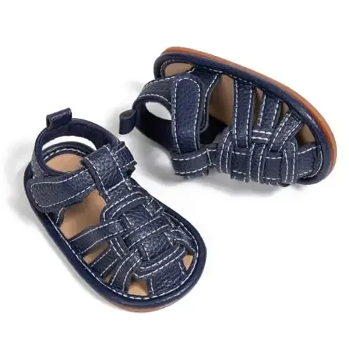 HsdsBebe Infant Baby Boys Girls Summer Beach Sandals Breathable Athletic Anti-slip Soft Sole Newborn First Walker Crib Shoes 