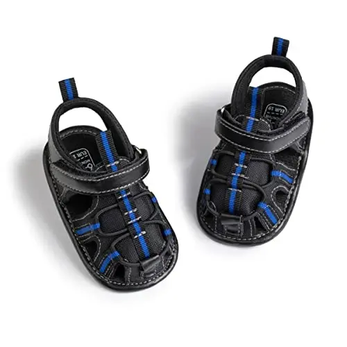 HsdsBebe Infant Baby Boys Girls Summer Beach Sandals Breathable Athletic Anti-slip Soft Sole Newborn First Walker Crib Shoes - 1