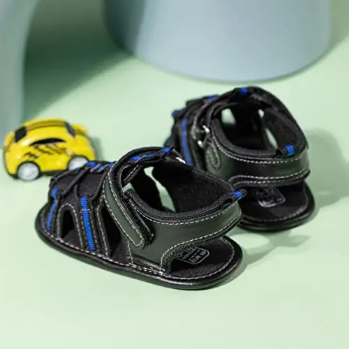 HsdsBebe Infant Baby Boys Girls Summer Beach Sandals Breathable Athletic Anti-slip Soft Sole Newborn First Walker Crib Shoes - 4