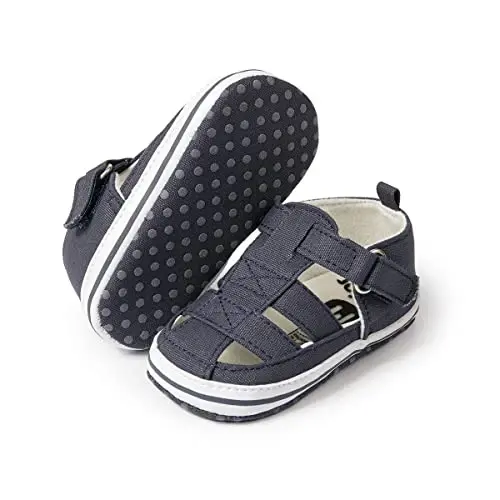 HsdsBebe Infant Baby Boys Girls Summer Beach Sandals Breathable Athletic Anti-slip Soft Sole Newborn First Walker Crib Shoes - 3