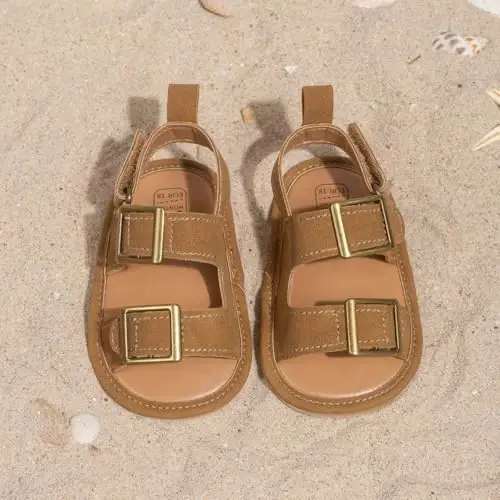 HsdsBebe Infant Baby Boys Girls Summer Beach Sandals Breathable Athletic Anti-slip Soft Sole Newborn First Walker Crib Shoes - 2