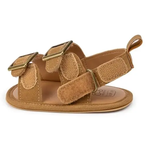 HsdsBebe Infant Baby Boys Girls Summer Beach Sandals Breathable Athletic Anti-slip Soft Sole Newborn First Walker Crib Shoes - 5
