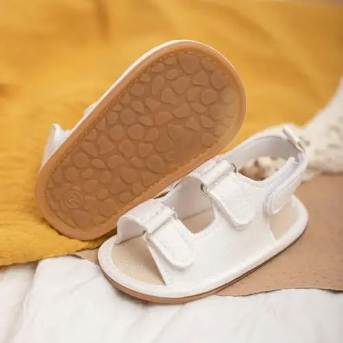 HsdsBebe Infant Baby Boys Girls Summer Beach Sandals Breathable Athletic Anti-slip Soft Sole Newborn First Walker Crib Shoes - 3