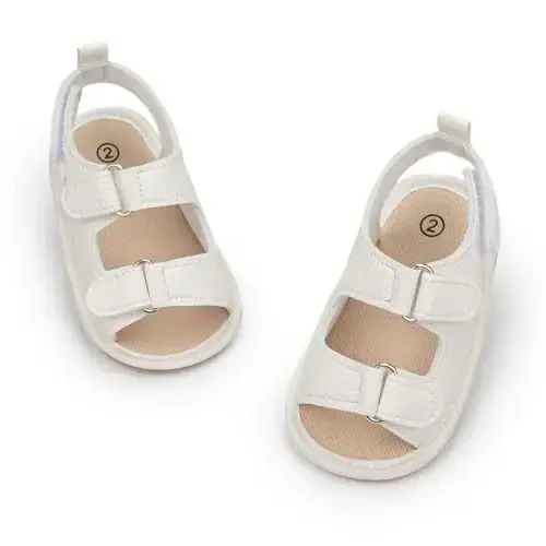 HsdsBebe Infant Baby Boys Girls Summer Beach Sandals Breathable Athletic Anti-slip Soft Sole Newborn First Walker Crib Shoes 