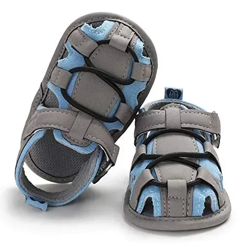 HsdsBebe Infant Baby Boys Girls Summer Beach Sandals Breathable Athletic Anti-slip Soft Sole Newborn First Walker Crib Shoes - 4