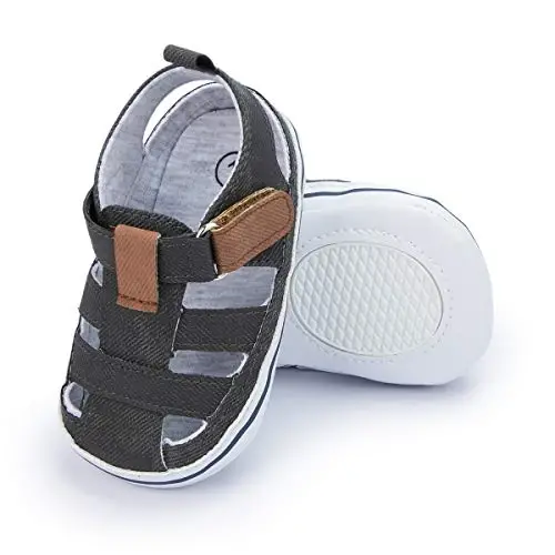 HsdsBebe Infant Baby Boys Girls Summer Beach Sandals Breathable Athletic Anti-slip Soft Sole Newborn First Walker Crib Shoes 