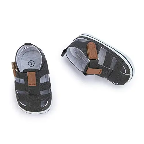 HsdsBebe Infant Baby Boys Girls Summer Beach Sandals Breathable Athletic Anti-slip Soft Sole Newborn First Walker Crib Shoes - 3
