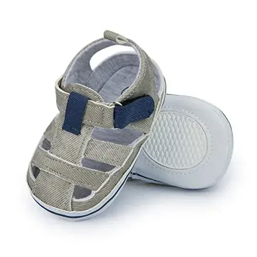 HsdsBebe Infant Baby Boys Girls Summer Beach Sandals Breathable Athletic Anti-slip Soft Sole Newborn First Walker Crib Shoes 