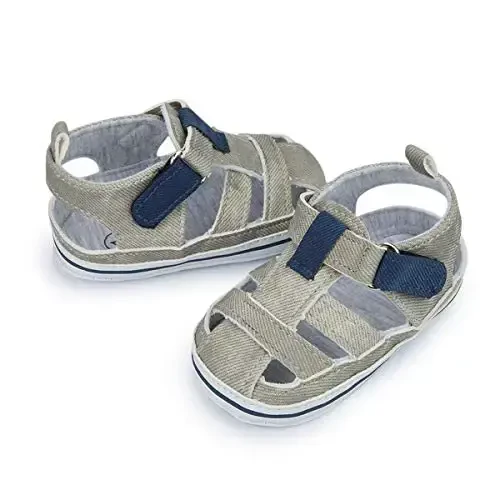 HsdsBebe Infant Baby Boys Girls Summer Beach Sandals Breathable Athletic Anti-slip Soft Sole Newborn First Walker Crib Shoes - 3