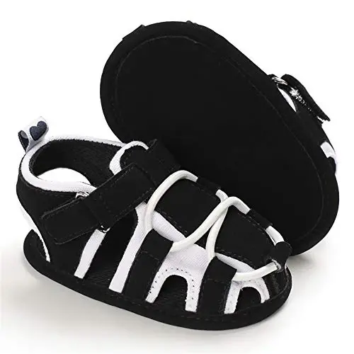 HsdsBebe Infant Baby Boys Girls Summer Beach Sandals Breathable Athletic Anti-slip Soft Sole Newborn First Walker Crib Shoes - 3