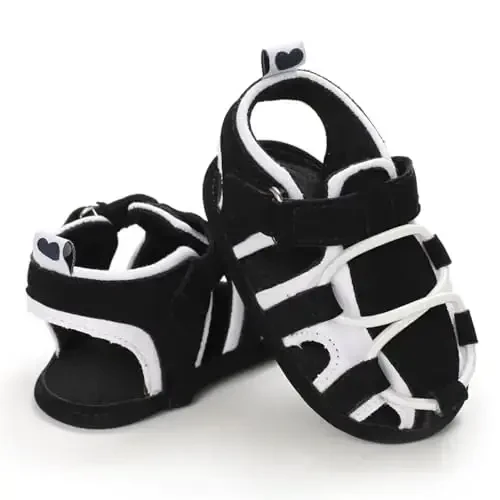 HsdsBebe Infant Baby Boys Girls Summer Beach Sandals Breathable Athletic Anti-slip Soft Sole Newborn First Walker Crib Shoes 
