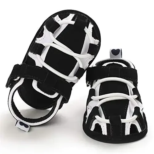 HsdsBebe Infant Baby Boys Girls Summer Beach Sandals Breathable Athletic Anti-slip Soft Sole Newborn First Walker Crib Shoes - 4