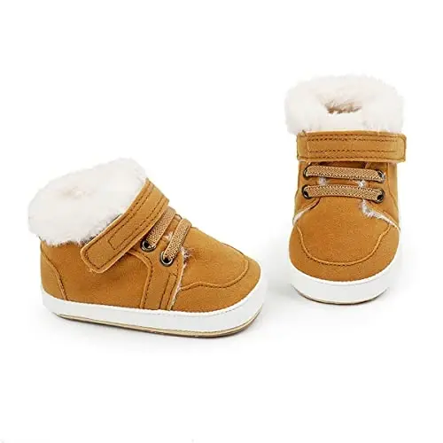 HsdsBebe Baby Boys Girls Pu Leather Hard Bottom Walking Sneakers Toddler Rubber Sole First Walkers Infant Cartoon Slippers Crib Shoes - 4