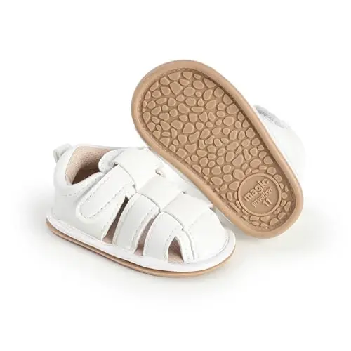 HsdsBebe Infant Baby Boys Girls Summer Beach Sandals Breathable Athletic Anti-slip Soft Sole Newborn First Walker Crib Shoes - 3