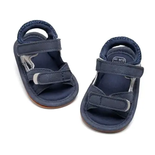 HsdsBebe Infant Baby Boys Girls Summer Beach Sandals Breathable Athletic Anti-slip Soft Sole Newborn First Walker Crib Shoes 