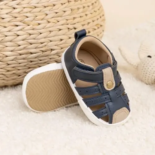 HsdsBebe Infant Baby Boys Girls Summer Beach Sandals Breathable Athletic Anti-slip Soft Sole Newborn First Walker Crib Shoes - HSDSBEBE (1)