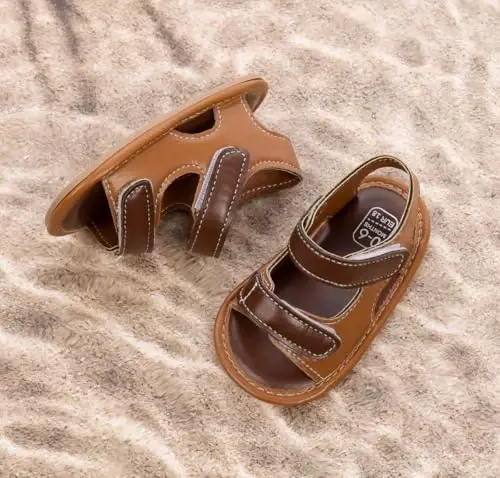 HsdsBebe Infant Baby Boys Girls Summer Beach Sandals Breathable Athletic Anti-slip Soft Sole Newborn First Walker Crib Shoes - 4