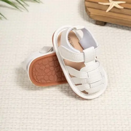 HsdsBebe Infant Baby Boys Girls Summer Beach Sandals Breathable Athletic Anti-slip Soft Sole Newborn First Walker Crib Shoes - 3