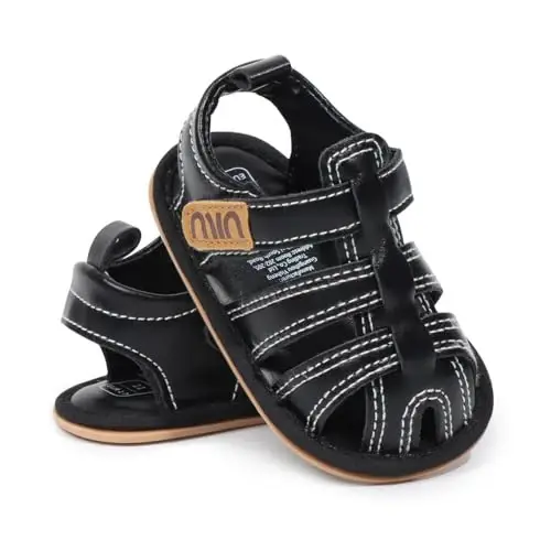 HsdsBebe Infant Baby Boys Girls Summer Beach Sandals Breathable Athletic Anti-slip Soft Sole Newborn First Walker Crib Shoes - 4
