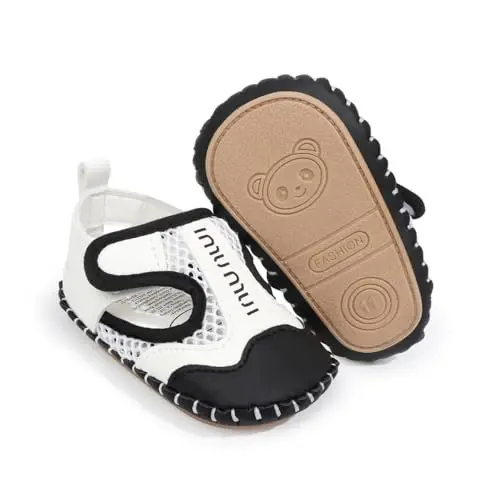 HsdsBebe Infant Baby Boys Girls Summer Beach Sandals Breathable Athletic Anti-slip Soft Sole Newborn First Walker Crib Shoes 