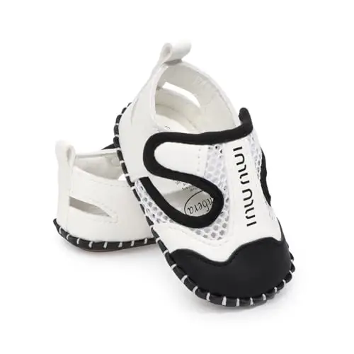 HsdsBebe Infant Baby Boys Girls Summer Beach Sandals Breathable Athletic Anti-slip Soft Sole Newborn First Walker Crib Shoes - 3