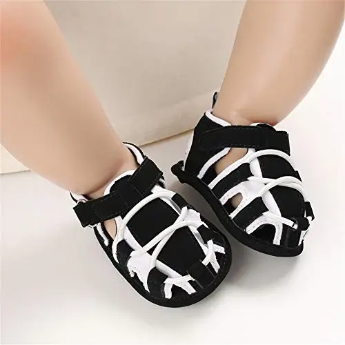 HsdsBebe Infant Baby Boys Girls Summer Beach Sandals Breathable Athletic Anti-slip Soft Sole Newborn First Walker Crib Shoes - 2