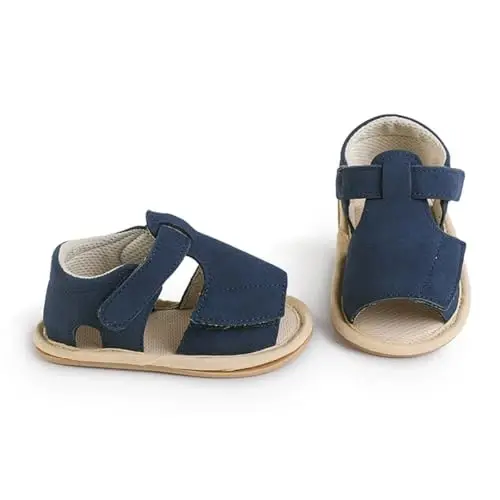 HsdsBebe Infant Baby Boys Girls Summer Beach Sandals Breathable Athletic Anti-slip Soft Sole Newborn First Walker Crib Shoes - 1