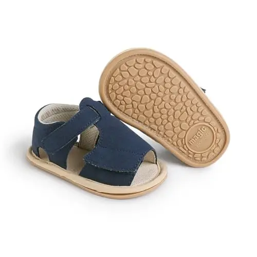 HsdsBebe Infant Baby Boys Girls Summer Beach Sandals Breathable Athletic Anti-slip Soft Sole Newborn First Walker Crib Shoes - 3