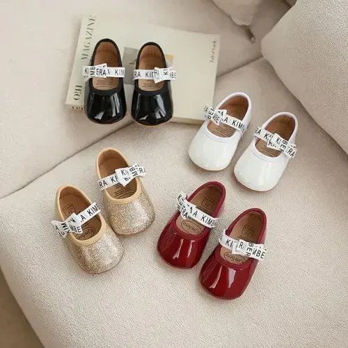 HsdsBebe Infant Baby Girls Mary Jane Flats Bow Non-Slip Soft Sole Princess Toddler First Walkers Sneaker Wedding Dress Shoes - 6