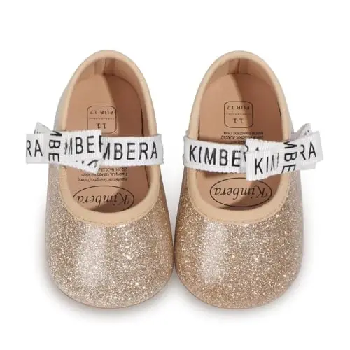 HsdsBebe Infant Baby Girls Mary Jane Flats Bow Non-Slip Soft Sole Princess Toddler First Walkers Sneaker Wedding Dress Shoes - 4