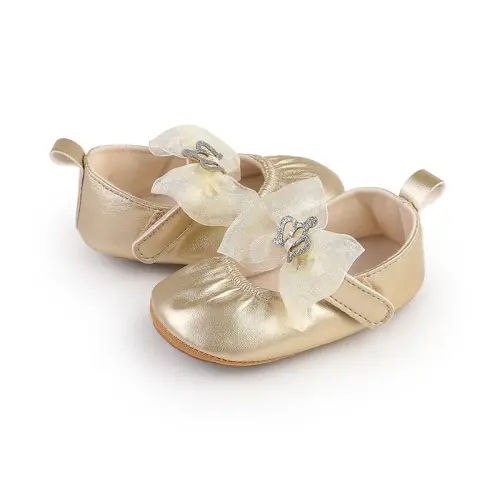 HsdsBebe Infant Baby Girls Mary Jane Flats Bow Non-Slip Soft Sole Princess Toddler First Walkers Sneaker Wedding Dress Shoes 