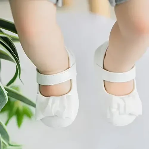 HsdsBebe Infant Baby Girls Mary Jane Flats Bow Non-Slip Soft Sole Princess Toddler First Walkers Sneaker Wedding Dress Shoes - HSDSBEBE (1)