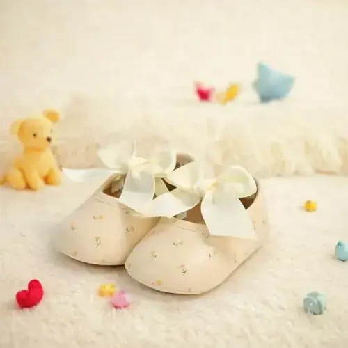 HsdsBebe Infant Baby Girls Mary Jane Flats Bow Non-Slip Soft Sole Princess Toddler First Walkers Sneaker Wedding Dress Shoes - 4