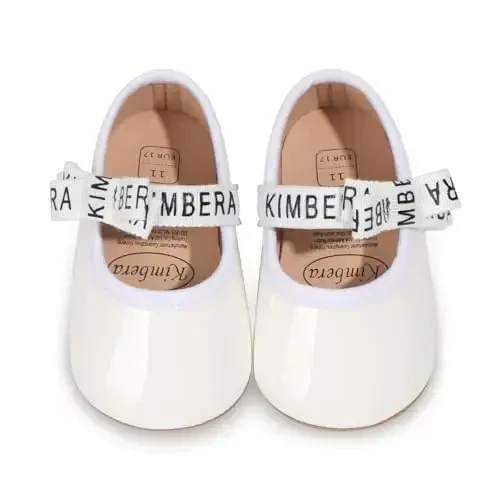 HsdsBebe Infant Baby Girls Mary Jane Flats Bow Non-Slip Soft Sole Princess Toddler First Walkers Sneaker Wedding Dress Shoes 