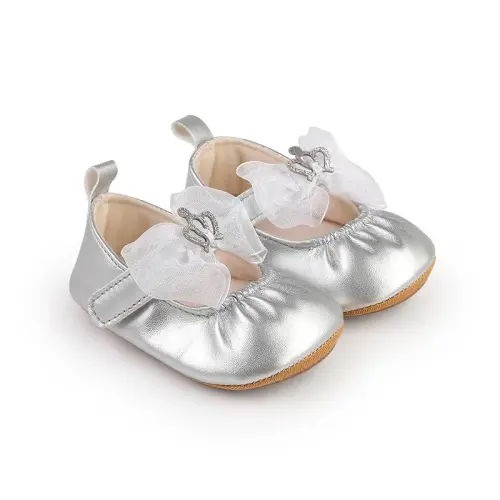 HsdsBebe Infant Baby Girls Mary Jane Flats Bow Non-Slip Soft Sole Princess Toddler First Walkers Sneaker Wedding Dress Shoes 