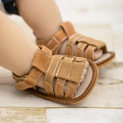 HsdsBebe Детские летние пляжные сандалии для мальчиков и девочек, дышащая спортивная нескользящая мягкая подошва, обувь для новорожденных, впервые учащих ходить - 2