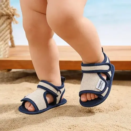 HsdsBebe Детские летние пляжные сандалии для мальчиков и девочек, дышащая спортивная обувь, нескользящая мягкая подошва, обувь для новорожденных, впервые научившихся ходить, пинетки - 2