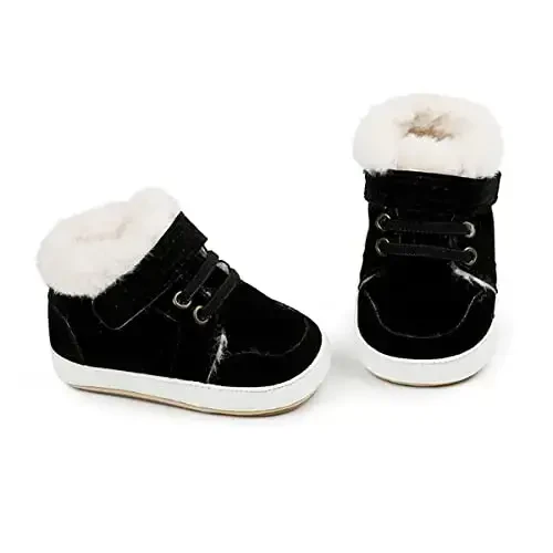 HsdsBebe Baby Boys Girls Pu Leather Hard Bottom Walking Sneakers Toddler Rubber Sole First Walkers Infant Cartoon Slippers Crib Shoes - 3