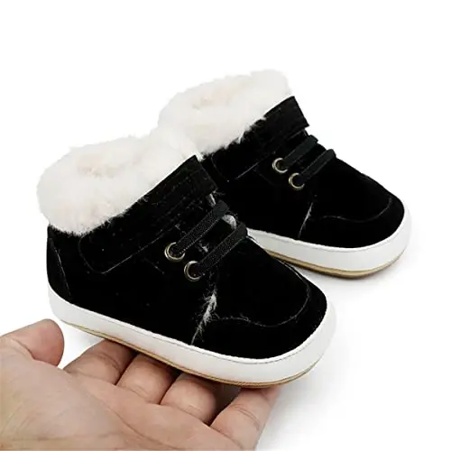 HsdsBebe Baby Boys Girls Pu Leather Hard Bottom Walking Sneakers Toddler Rubber Sole First Walkers Infant Cartoon Slippers Crib Shoes - 4