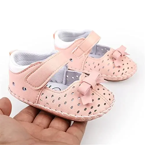 HsdsBebe Baby Boys Girls Pu Leather Hard Bottom Walking Sneakers Toddler Rubber Sole First Walkers Infant Cartoon Slippers Crib Shoes - 3