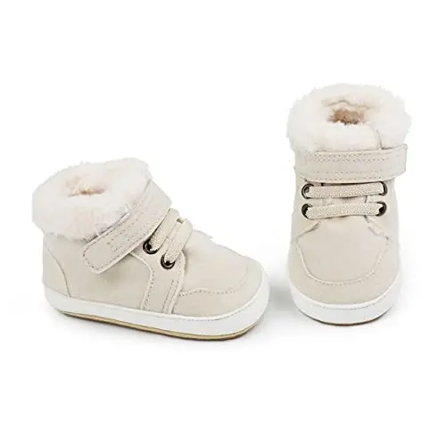 HsdsBebe Baby Boys Girls Pu Leather Hard Bottom Walking Sneakers Toddler Rubber Sole First Walkers Infant Cartoon Slippers Crib Shoes - 4