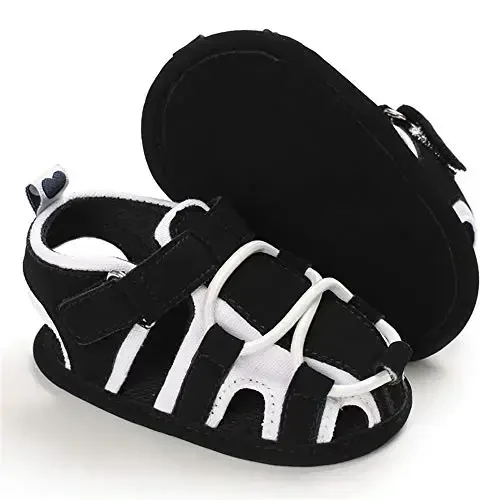 HsdsBebe Infant Baby Boys Girls Summer Beach Sandals Breathable Athletic Anti-slip Soft Sole Newborn First Walker Crib Shoes - 3