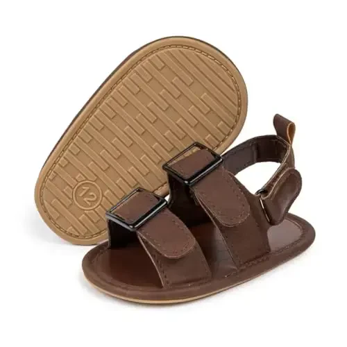 HsdsBebe Infant Baby Boys Girls Summer Beach Sandals Breathable Athletic Anti-slip Soft Sole Newborn First Walker Crib Shoes - 1