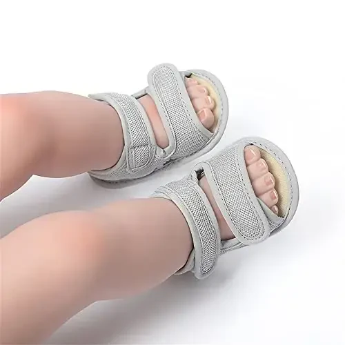 HsdsBebe Infant Baby Boys Girls Summer Beach Sandals Breathable Athletic Anti-slip Soft Sole Newborn First Walker Crib Shoes - HSDSBEBE (1)